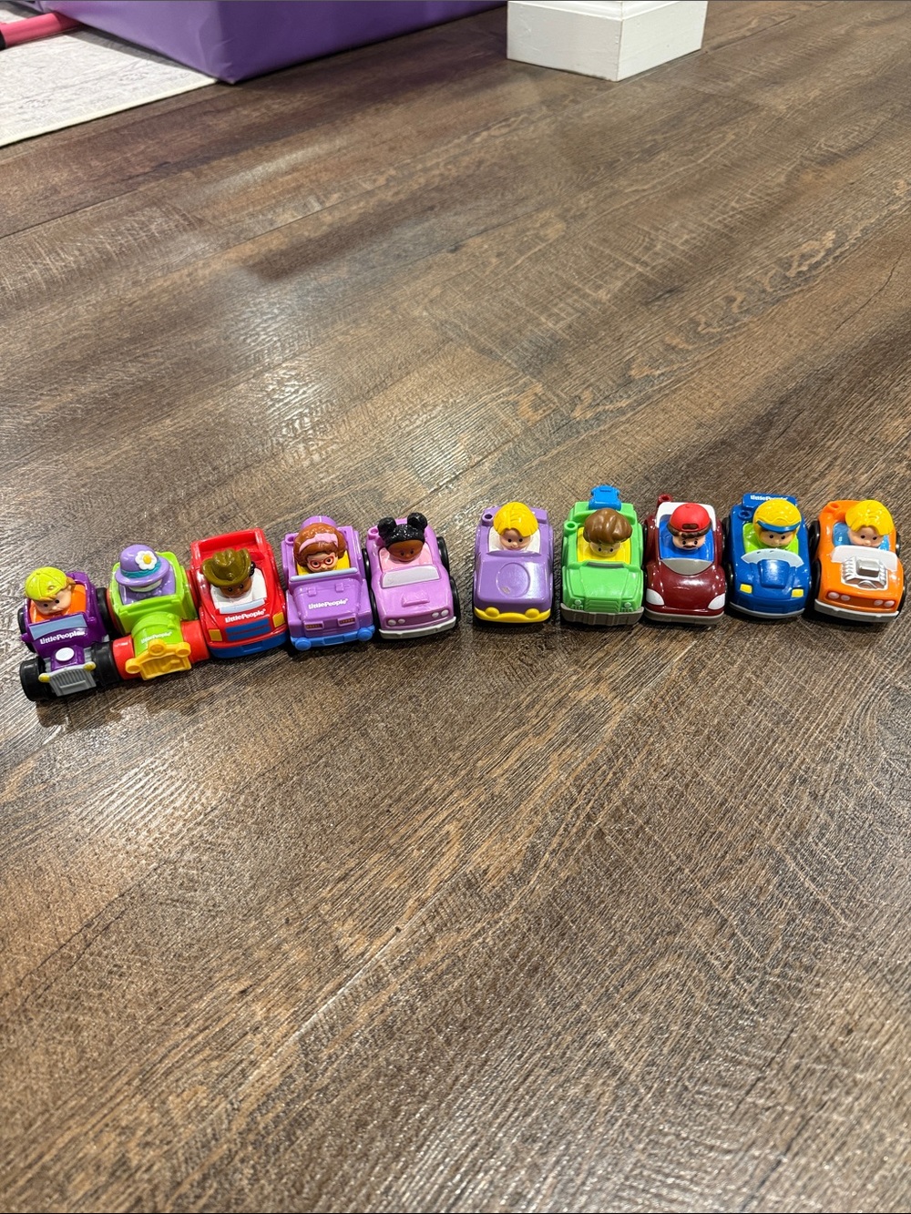 Fisher-Price Bright Multicolor Little People Pull-Back Car Collection